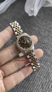 [Original] BNB10550-2647S (26mm) Bonia Noble Sapphire Womens Watch with Brown Dial Dual Tone Rose Gold and Silver Stainless Steel Bracelet | Official Warranty