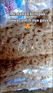 ( 500gram ) kerupuk Mawar Putih Mentah / Bahan seblak