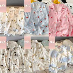 [TERESA] A273 春夏INS云朵棉睡衣套装女 | Set Pijama Wanita Musim Panas Awan Lembut | CloudCottonCartoon Pajamas Short Sleeve Shorts