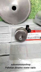 Paket Dinamo Stater & Gigi Starter Besar Untuk Granat Assy Honda Beat Karbu Scoopy Spacy Lama