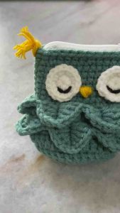 Owl coins purse/Car key pouch /Bluetooth earphone pouch猫头鹰造型钩针零钱包/钥匙包/蓝牙耳机包