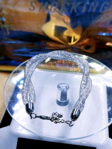 Celinewey 18k Rose Gold Plated Cubic Zirconia Sumptuous Bling Star Kitty Style Bangle Bracelet 271B270B293B290B321B322