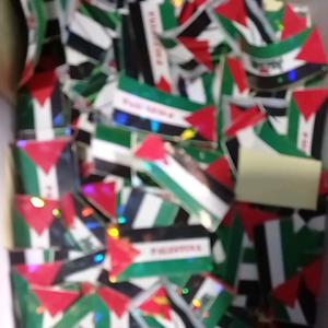 Stiker Pipi Bendera Palestina Uk 4 x 2 cm : 10 Pcs