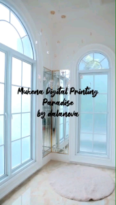 Dalanova Mukena Paradise Terbaru Size Dewasa Jumbo Model 2 in 1 Design Printing Bunga