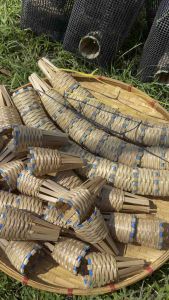 งาดักปลา งาไม้ไผ้เฉพาะงาไม้ ดักอีจู้ 2นิ้ว 4 ชิ้นดักปลาไหล(พร้อมส่ง)