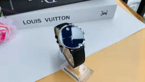 ĐỒNG HỒ NAM CHÍNH HÃNG Movado 0607197 Quartz Blue Dial Sapphire Black Leather For Men