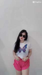 SM COLLECTIONN ATASAN WANITA BUTTERFLY BLUE KNIT RIB PREMIUM