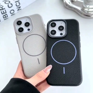 LUXURY REDMI NOTE 11 4G 11S 11 PRO NOTE 12 4G 12 PRO 4G LEATHER CASE MAGNETIC LYCHEE PATTERN MAGSAFE CASING PREMIUM TPU