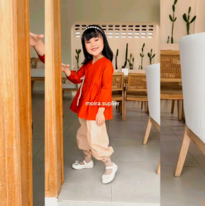 ATASAN CEWE LINEN CASSANDRA KIMONO OUTFIT ANAK PEREMPUAN LUCU