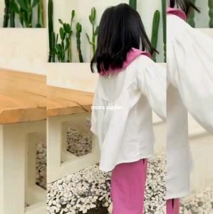 ATASAN ANAK PEREMPUAN LINEN BELISE LENGAN BALON KERAH LUCU 1-9 TH