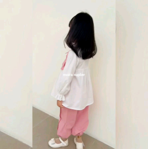 BAJU ANAK ATASAN PEREMPUAN KATUN DAN LINEN EVELYN ATASAN ROMPI