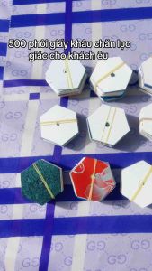 100 phôi giấy lục giác cạnh 2.5cm may chăn lục giác quilt