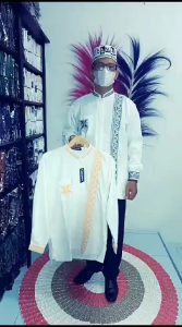 Baju koko bordir Aceh motif pucuk rebung