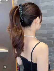 กิ๊บกล้วย Banana  Rhinestone  กิ๊บกล้วยติดอะไหล่เพชรเทียม ระยิบระยับเล่นแสง กิ๊บติดผม กิ๊บหนีบผม