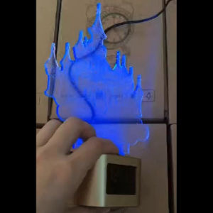 LED RGB 3D Multi Functional Alarm Clock Acrylic Night Lamp