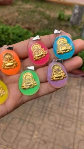 Mặt dây chuyền phật di lạc thuỷ tinh màu