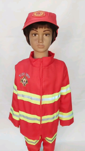 READY STOCK Cosplay Children Kids Fire Fighter Bomba Occupational CareerDayn Ambitions Costume Pakaian Kanak-kanak Hari Kerjaya Front-liner Uniform