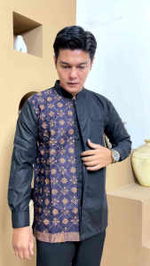 baju Koko pria batik lengan panjang motif truntum ageng M L XL XXL