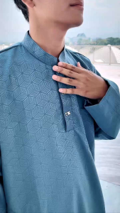 GAMIS PRIA DEWASA EMBOS HEXAGONAL KANCING SENAP EXPOR UKURAN S M L XL XXL