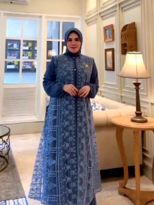 terbaru gamis perisket quter/ gamis jaleeka free hijab / gamis super mewah