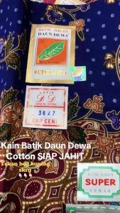 [Combo 3|5|10 Helai] Kain Sarung Batik Daun Dewa SIAP JAHIT Super Asli Soft Cotton Serap Air Ready to wear