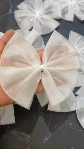 5 Cái Nơ ruy băng lụa trang trí bản 2cm trang trí