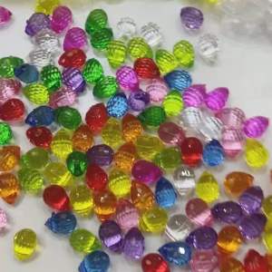 100G Chuỗi Hạt Giọt Hình Quả Khí Cầu Pha Lê Nhựa [Đủ Màu]