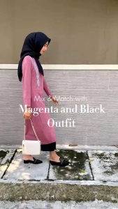 LISTA MIDI DRESS KNIT PANJANG WANITA