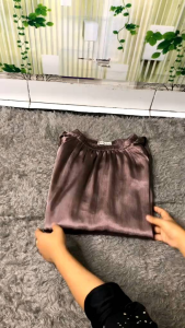 LOLA BLOUSE SHIMMER CRADENZA SILK PREMIUM atasan tali wanita lengan serut exclusive mewah