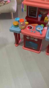 Spray Smoke Kitchen toys Music Lighting Electric Water Pump Circulation With Stool