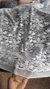 Kain brokat / brokat katun warna ice blue kualitas premium