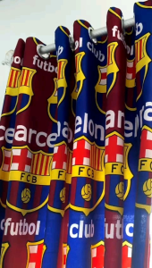 Gorden Jendela & Pintu Motif Karakter Club Bola Murah Barcelona Real Madrid Chelsea Manchester