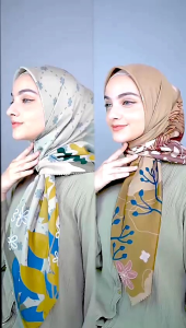 Segi Empat Hijab Azara Ukuran 110 x 110 cm/Fashion Muslim Segi Empat
