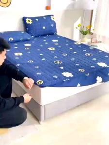 สำอาง ผ้าปูที่นอนกันไรฝุ่น เสริมใย360องศา มี 3 ขนาดให้เลือกได้เลย 3.5 ฟุต/ 5ฟู/ 6ฟู/ ผ้าคลุมเตียงหนานูมิ่ง ระบายอากาศได้ดี น้ำหนักเบา ซักเครื่องได้