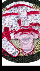 Paket 18pcs Baju bayi seri abu / Perlengkapan bayi baru lahir hemat