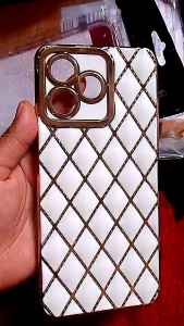 Luxury puff chroem Realme C55 C53 C51 C35 C33 C31 C20 C15 C12 C11 Casing Silikon Mewah Luxury puff chroem