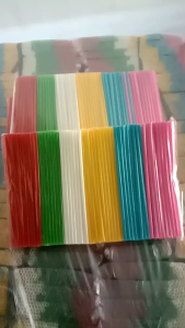 Sedotan PELANGI Kombinasi Warna 6mm / Sedotan Plastik