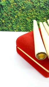 Once pipa tulang kerbau bulat variasi ring cincin