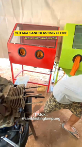 Sarung Tangan Sandblasting pasir / Sarung Tangan Swab Chamber / Latex Safety Gloves Tebal - Kuning