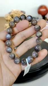Natural High Grade Madagascar Black Skeletal Sunstone Crystal Beads Bracelet MSS04