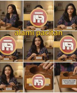 asbak alami pacitan kayu asli