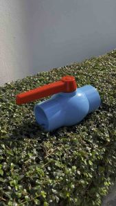 บอลวาล์ว พีวีซี แบบสวม ตรา THAI FENG ไทยเฟิง ขนาด 3" สีฟ้า แข็งแรง ทนทาน มือบิดยาว หมุนง่าย