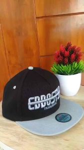 Topi Snapback Premium EDSTN Original Distro Import Pria Dewasa Hitam Abu