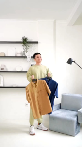 KEMEJA POLOS BAHAN KATUN SIGARET LENGAN PENDEK KUALITAS PREMIUM BAJU KEMEJA POLOS