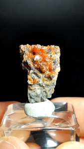 สฟาเลอไรต์ บนแคลไซต์🔸Sphalerite & Calcite