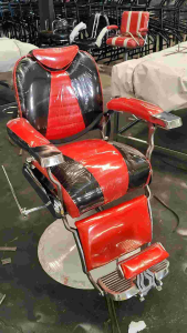 BS เก้าอี้ตัดผมชาย เก้าอี้บาร์เบอร์ แนววินเทจปรับสูงต่ำได้เลือกสีได้ลงงานมาเอง