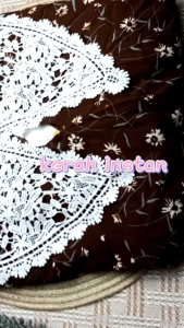 Kerah Instan Besar Syal Besar Motif Daun2 Korealook