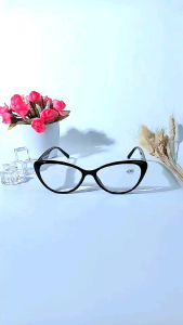 Kacamata Baca Cat Eye Kacamta Plus Frame Cat Eye Hitam ME423D-T