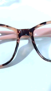 Kacamata Baca Plus Semi Cat Eye Kotak Besar KZ337D-T