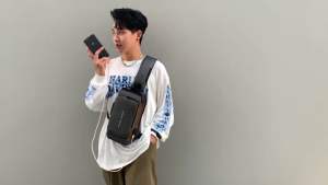 ALACRITY X314 Tas Selempang Pria Anti Maling Multifungsi USB Port Shoulder Bag Anti Air